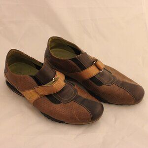 Cole Haan Estadio Strap NikeAIR Brown Slip-On Leather Sneakers Shoe Size 9